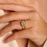 Pavé Hex | Stacking Ring