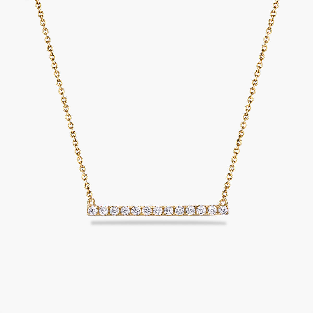 Diamante Bar Pendant Necklace