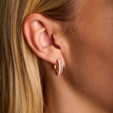 Mini Enamel Double Hoop Earrings