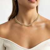 Pave Mini Curb Chain Necklace