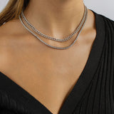 Pave Mini Curb Chain Necklace
