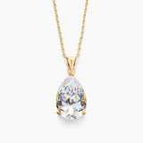 Pear-cut Pendant Necklace