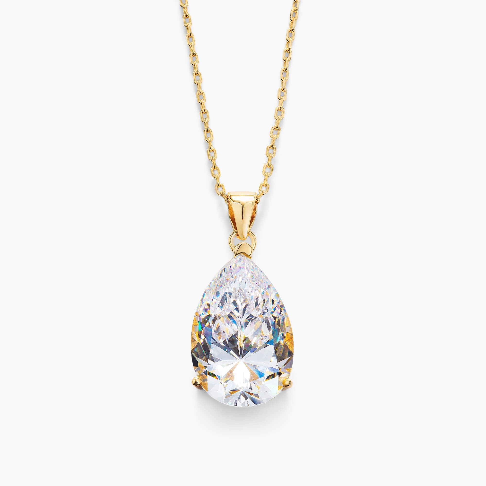 Pear-cut Pendant Necklace