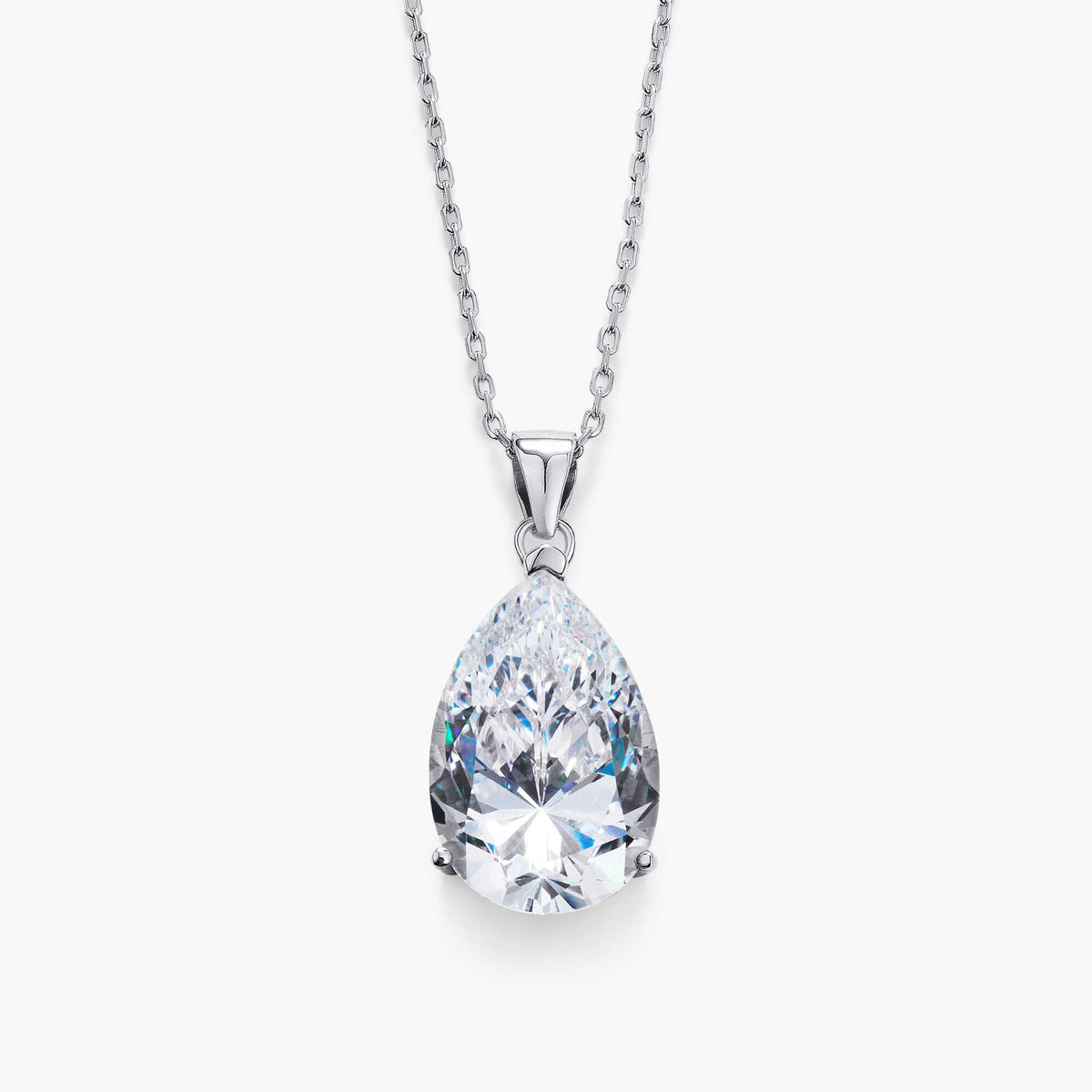 Pear-cut Pendant Necklace