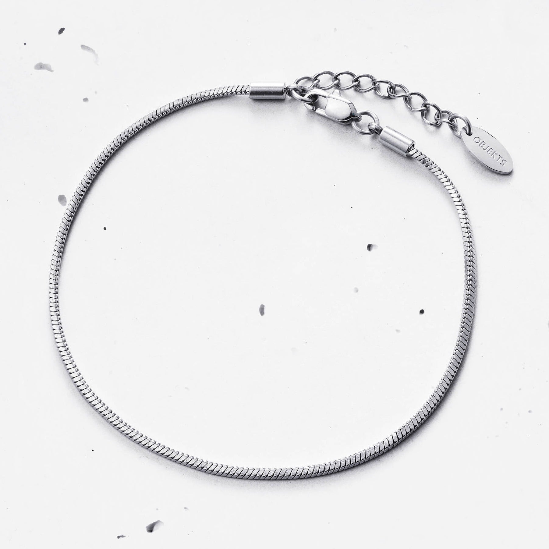 Pyramid Snake Chain Bracelet (2mm)