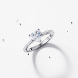 Pave Heart Solitaire Ring