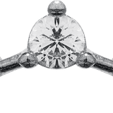 Brilliant Round Wishbone | Stacking Ring