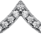 Pavé Wishbone V | Stacking Ring