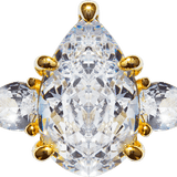 Crushed Ice Pear Trio | Centrepiece Ring