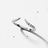 Open Pave Claw Wishbone | Stacking Ring