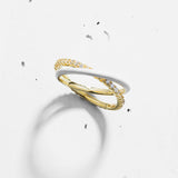 Enamel X Pave Link Ring
