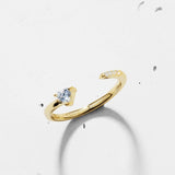 Dainty Heart Open Ring