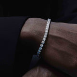 Mens Sterling Silver Tennis Bracelet (3.5mm)