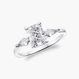 Crushed Ice Rectangle Side Kite | Centrepiece Ring