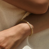 Bezel Emerald Tennis Bracelet