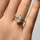 Pavé Wishbone V | Stacking Ring