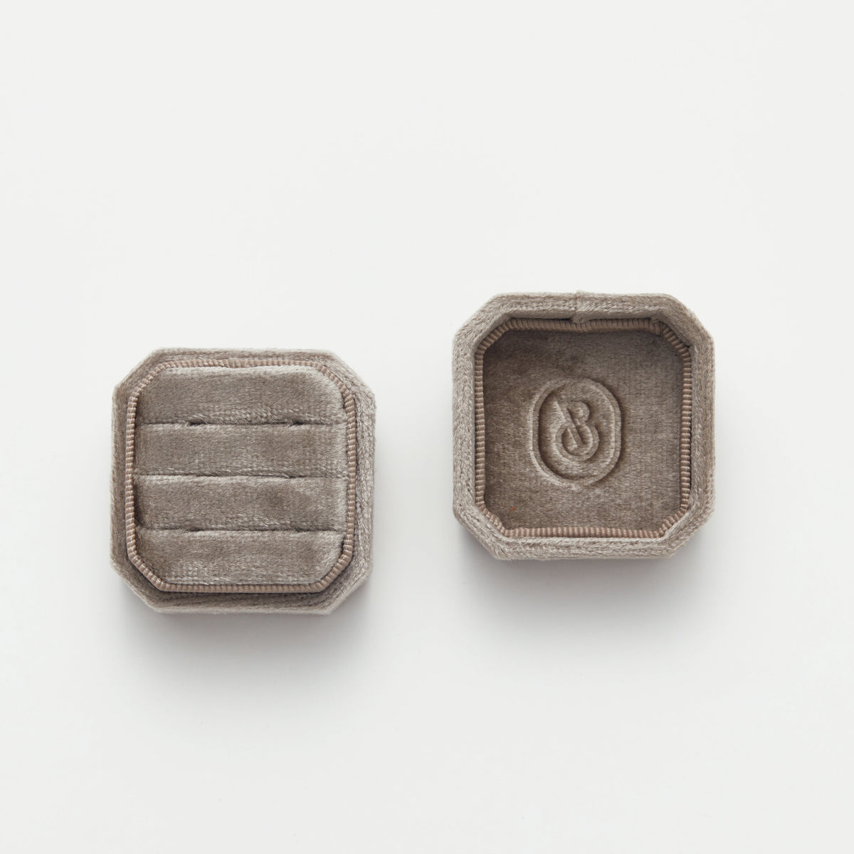 Velvet Trio Square Ring Box