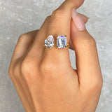 Emerald X Pear Open Ring