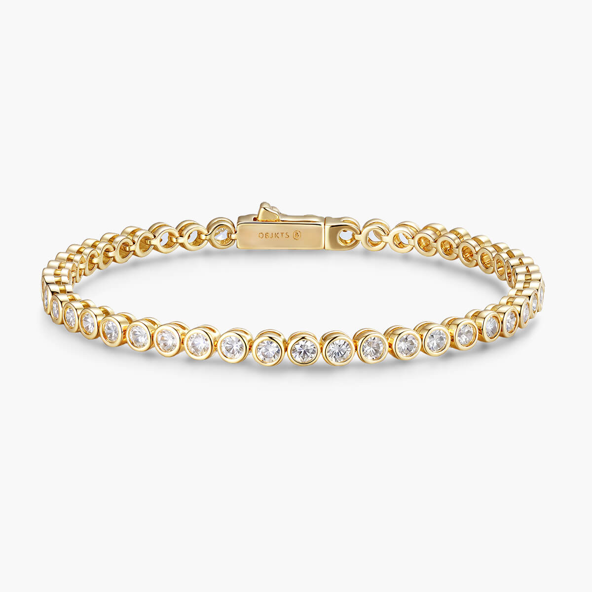 Round Bezel Tennis Bracelet