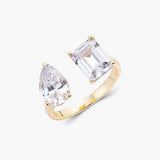Emerald X Pear Open Ring