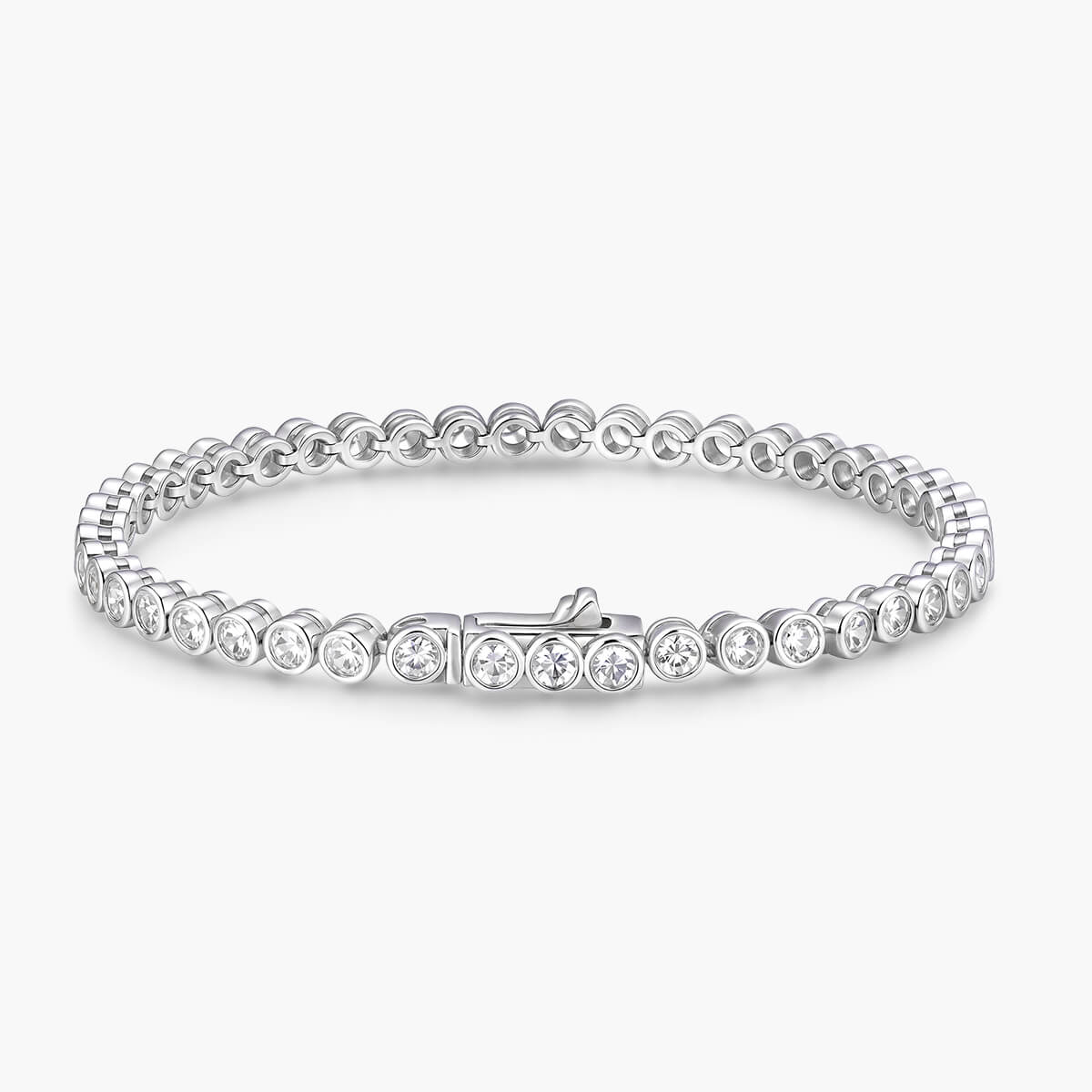 Round Bezel Tennis Bracelet