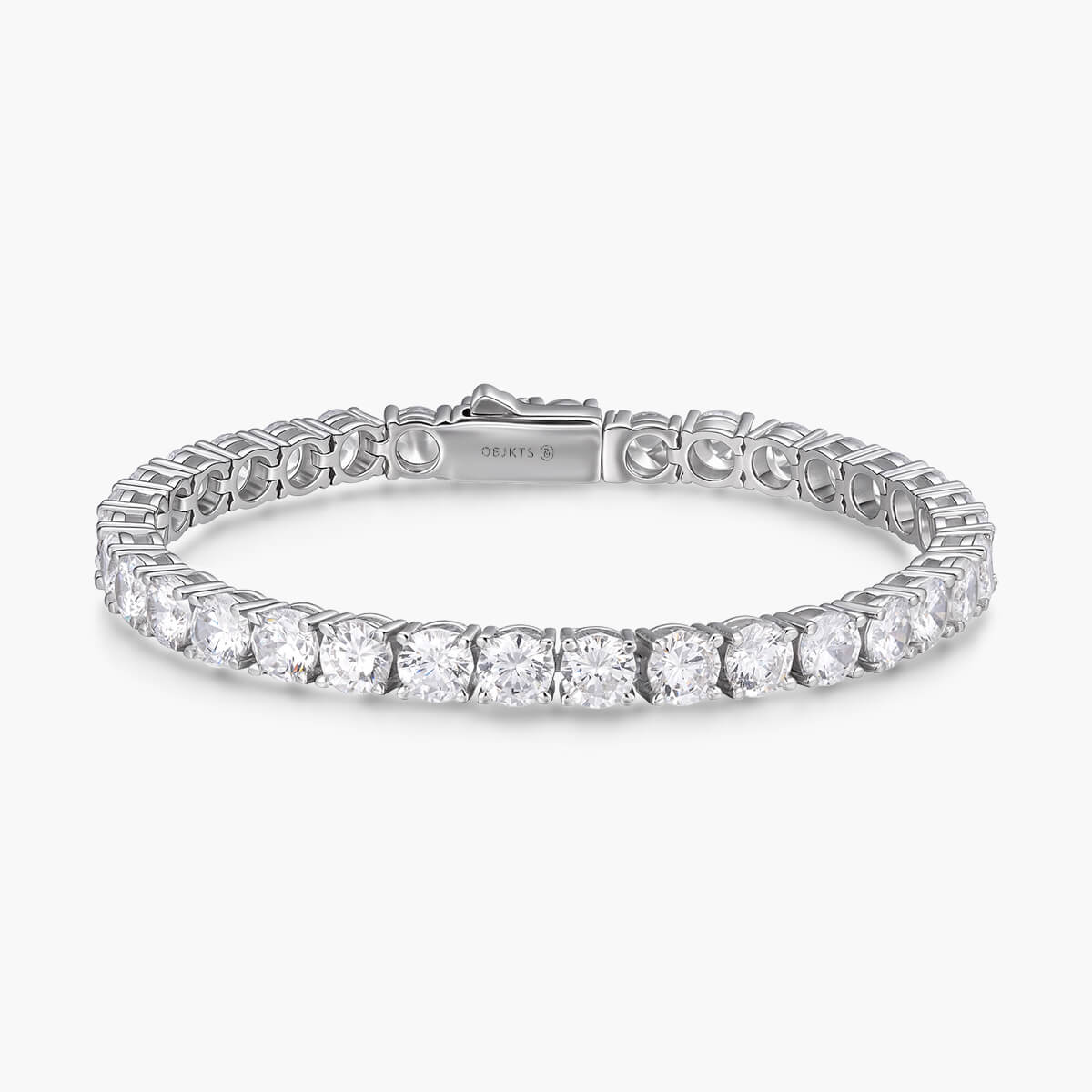 Mens Sterling Silver Tennis Bracelet (4.5mm)