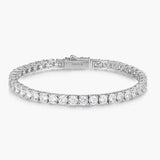 Mens Sterling Silver Tennis Bracelet (3.5mm)