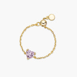 Dainty Heart Chain Ring