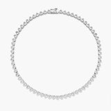Heart Bezel Tennis Necklace