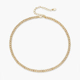 Pave Mini Curb Chain Necklace
