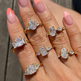Crushed Ice Pear Trio | Centrepiece Ring