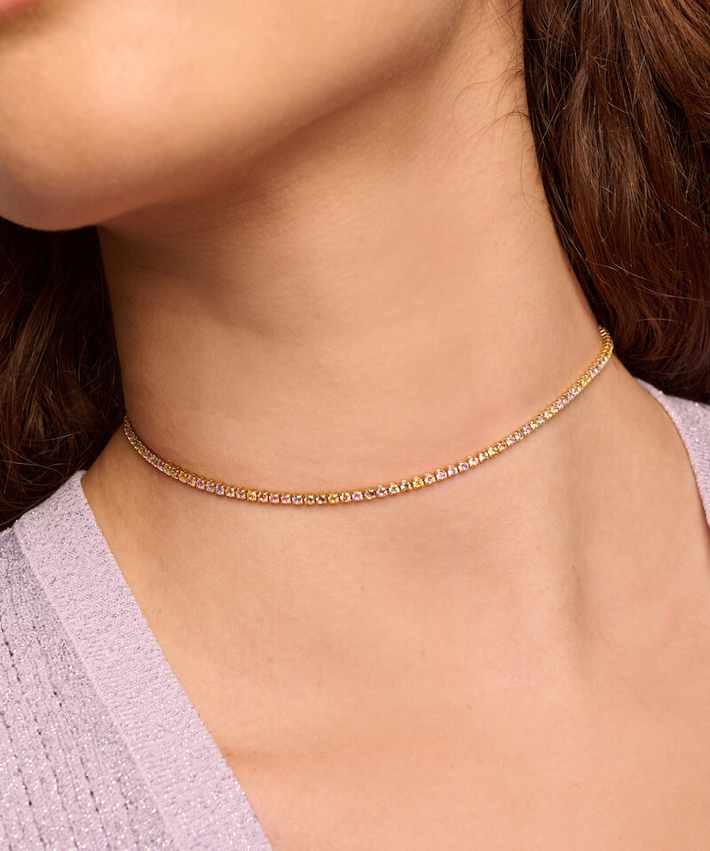Linea Pastel Crystal Choker (2mm)