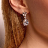 Heart X Cushion Drop Earrings | HighCarbon