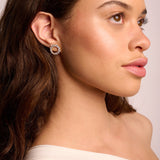 Mini Round Gradient Infinity Stud Earrings