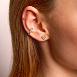 Pave Heart Stud Earrings