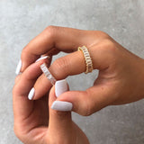 Adaya Stacking Ring - White Stone