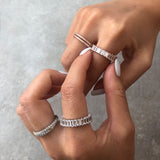 Adaya Stacking Ring - White Stone