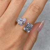 Emerald X Pear Open Ring