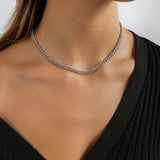 Pave Mini Curb Chain Necklace