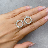 Mini Round Gradient Infinity Stud Earrings
