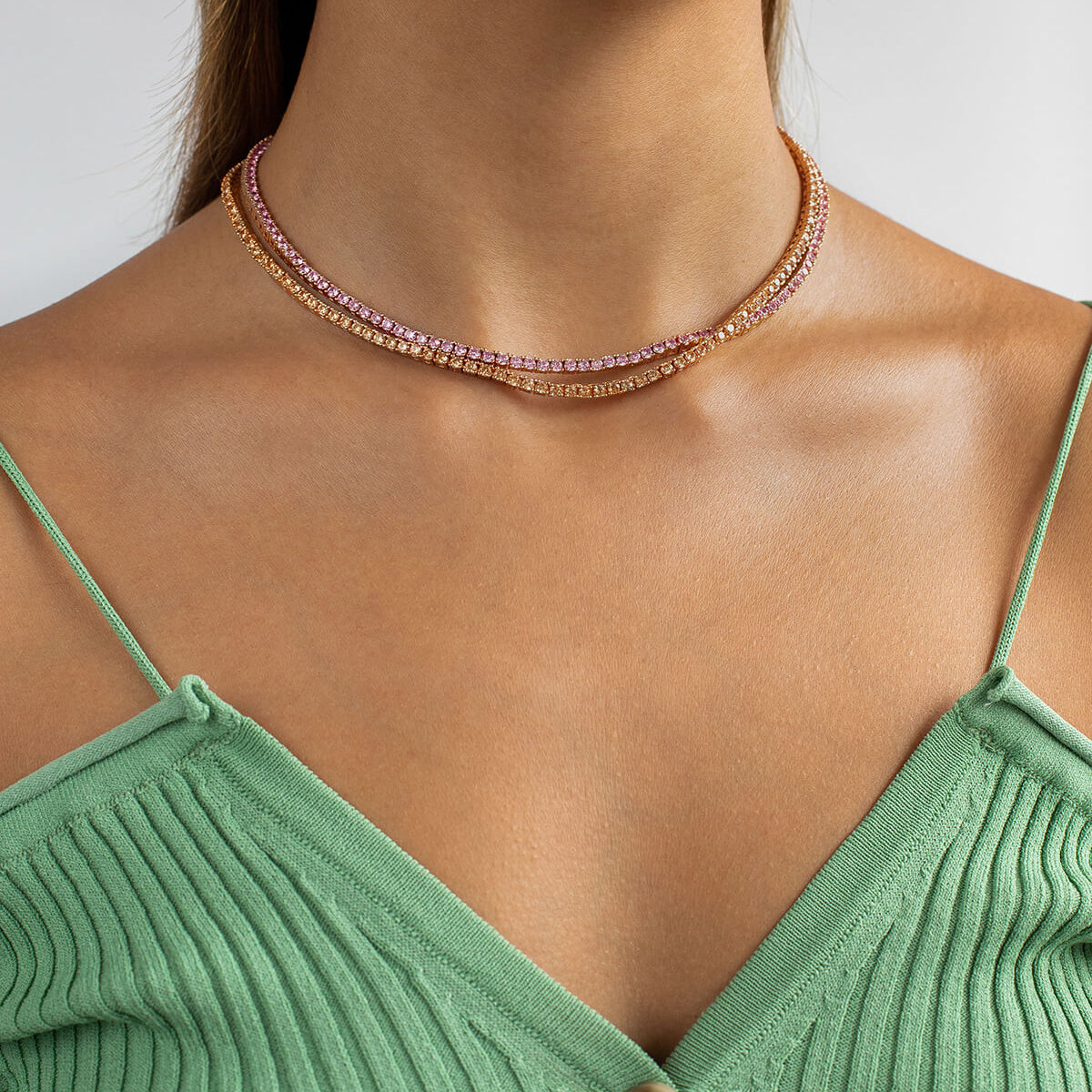 Tennis Necklace (2.5mm) - Colors
