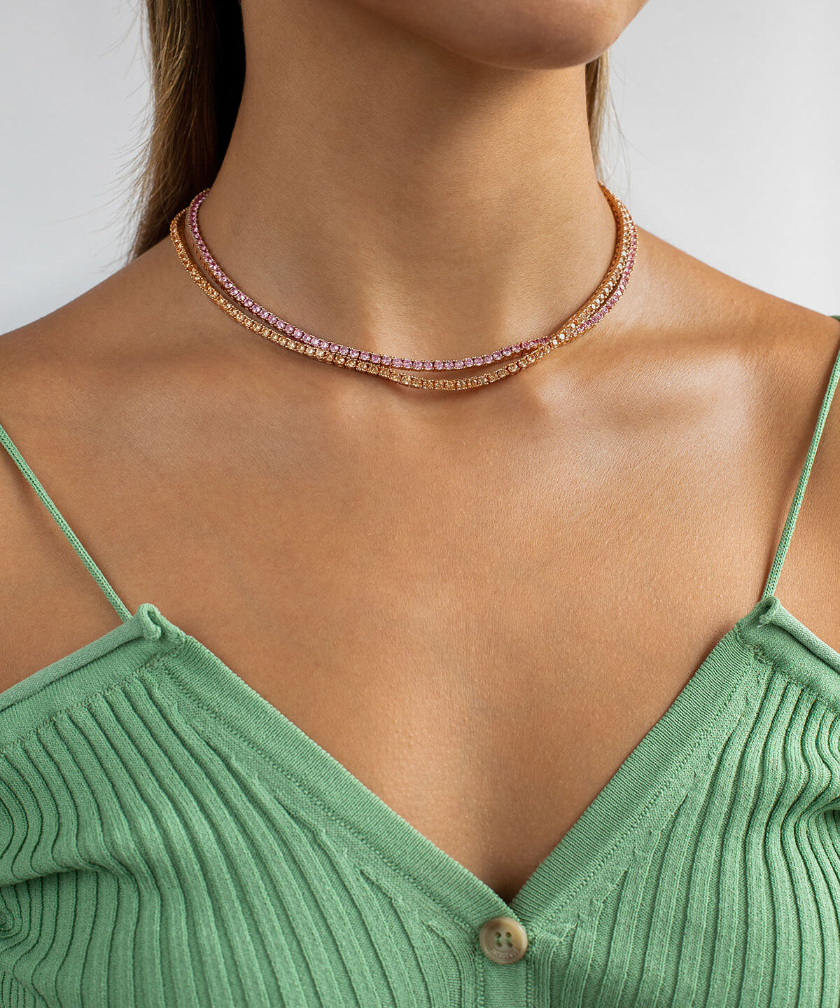 Tennis Necklace (2.5mm) - Colors